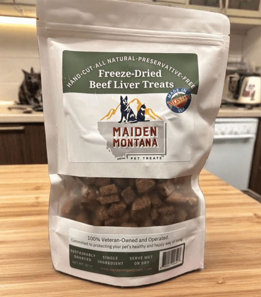 Maiden Montana Pet Treats - Freeze Dried Beef Liver - 12 oz bag of treats