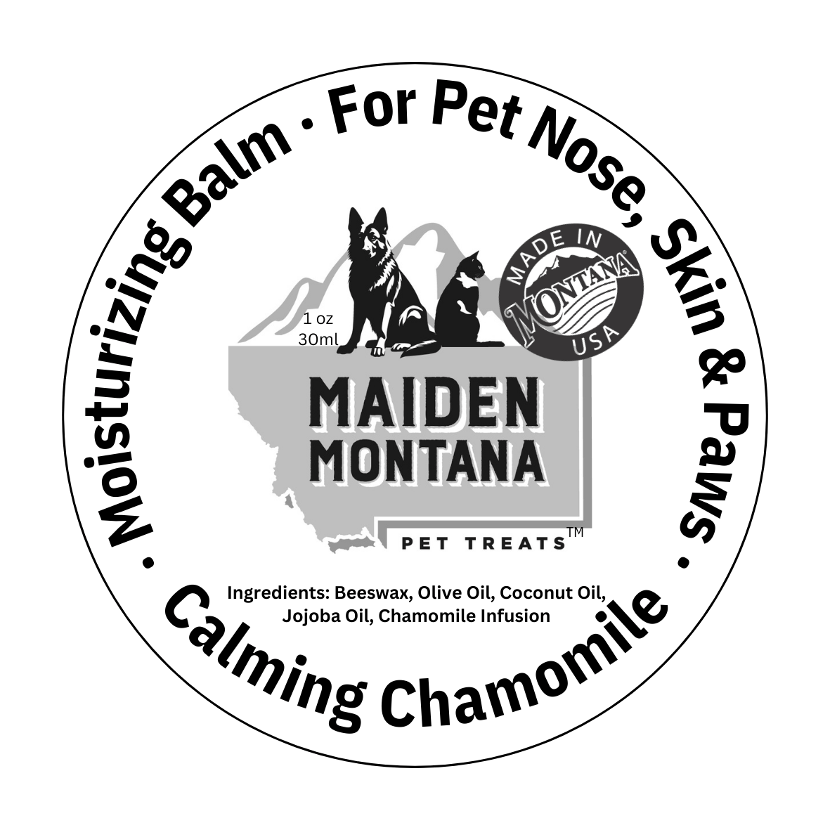 Calming Chamomile Moisturizing Balm Maiden Montana Pet Treats