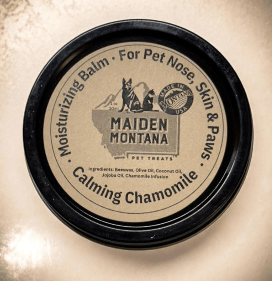 Moisturizing Balm - For Pet Nose, Skin & Paws, Calming Chamomile - Ingredients: Beeswax, Olive Oil, Coconut Oil, Jojoba Oil, Chamomile Infusion