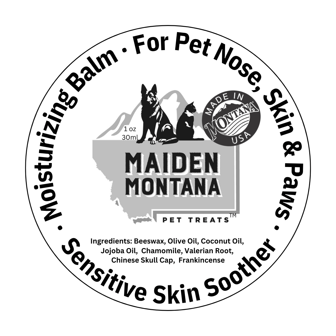 Sensitive Skin Soother - Moisturizing Balm Maiden Montana Pet Treats